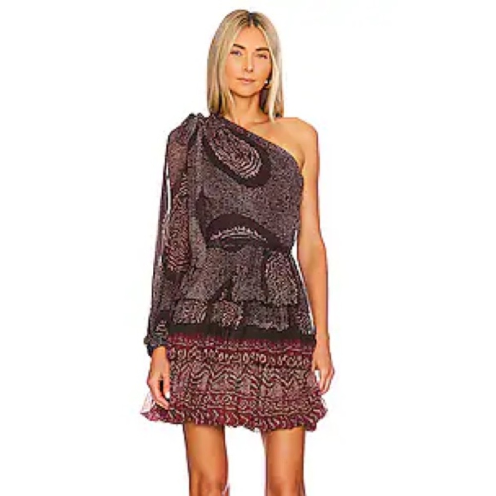 Ulla Johnson Leah Mini Dress in Garnet